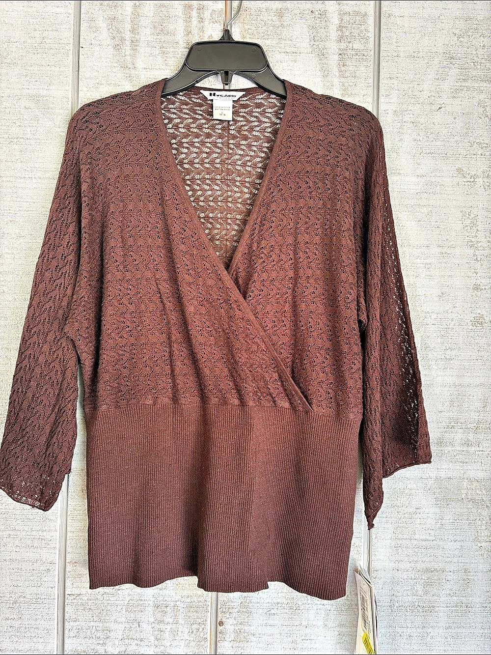 Nygard Brown Knit Wrap Sweater